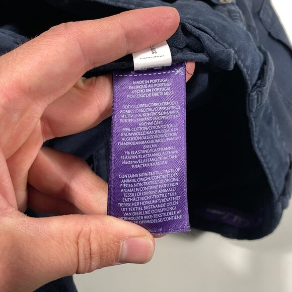 Ralph Lauren Purple Label Classic Slim Fit Stretch Chino Pants Navy mens 32x27.5 - Picture 8 of 12